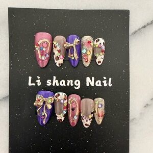 Nail Set - Purple and pink